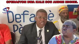 Pa Anmegde l mande pou bay Andr&eacute; Miche yon BK kote yo jwenn li e l met kakachat Andre Michel dey&ograve;
