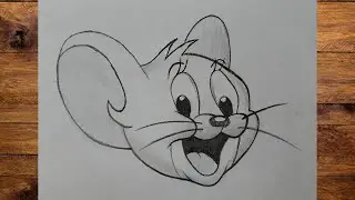 how to draw jerry pencil drawing || tom and jerry beautiful drawing step by step || drawing tutorial