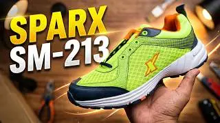 Sparx SM-213 Running Shoes  For Men(Green, Orange) Men's Running Shoes Unboxing & Review|