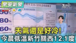 天氣/ 天氣還是好冷! 今晨低溫新竹關西12.1度｜氣象主播 謝宜倫｜早安氣象｜TVBS新聞 20251227 @TVBSNEWS02