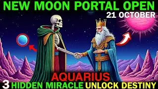 AQUARIUS ♒ October 21, 2025 - The NEW MOON PORTAL 🌑 Opens Your Destiny & Unlocks 3 Hidden Miracles!