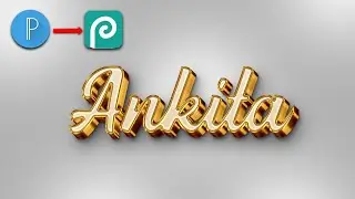 PixelLab से  3D Gold Text Effect बनाना | Ankita Name Editing Tutorial 2025