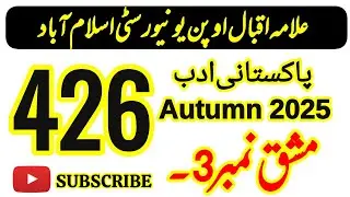 Решённое задание № 3 по коду AIOU 426, осень 2025 г. | Пакистанский адаб | BA & AD | AIOU Moon Ac...