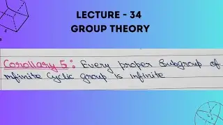 every proper subgroup of infinite cyclic group is infinite | lagrange's theorem #algebra
