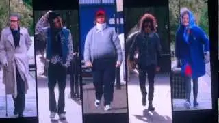 One Direction TMH tour dressing up as old people