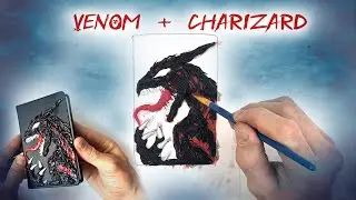 Venom + Charizard Pok&eacute;mon Dragon Notebook! Polymer Clay Texturing & Teeth Sculpting ASMR