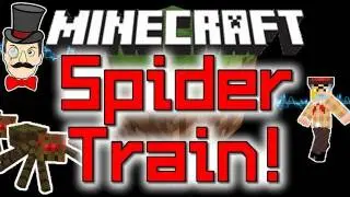 Minecraft Mods - SPIDER TRAIN Mod ! Spider Carts - Super Fast Minecarts !