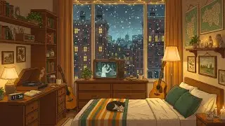 1930s Nostalgic Winter Oldies Playing in Another Room | Cozy bedroom scene