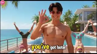 🔥 Hot Saja Boys Meet Hunter/x at Golden Hotel Beach | Swimsuit Kiss Scene | K-Pop Demon Hunters