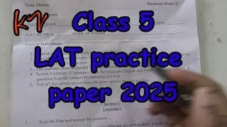 KV class 5 LAT exam 2025 practice paper #seenuprt #kvs #lat2025