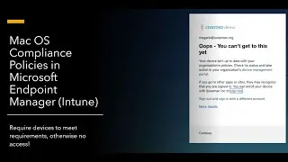 Mac OS Compliance Policies in Microsoft Endpoint Manager (Intune​)