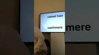 words of the day- camel hair, cashmere. Video 660