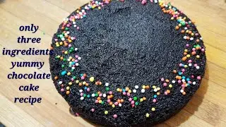 Only 3 ingredients chocolate cake 😋 dark Fantasy chocolate biscuit cake in telugu 