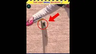 Top 3 insane bat broke delivery 😰 #factbybiki
