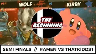 SMASH ULTIMATE ONLINE TOURNAMENT // Ramen (Wolf) VS ThatKiddS1 (Kirby) // WSSB & SSBA: The Beginning