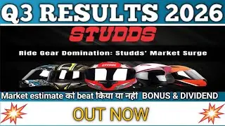 Studds accessories Q3 result's 2026,,Studds results today,,Studds share latest news