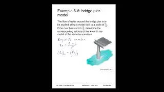 Fluid Mechanics - bridge pier model - Example 8-8