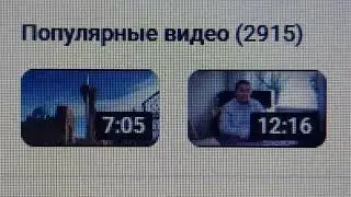 2 915 популярных видеороликов на моём канале на вечер 29.01.2026 года