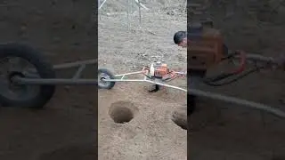 portable small earth hole digging tools drill soil machine #shorts