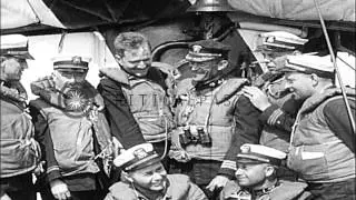 Survivors of German Submarine torpedo attack, from USS President Lincoln, board t...HD Stock Footage