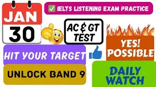 IELTS LISTENING PRACTICE TEST 2026 WITH ANSWERS | 30.01.2026