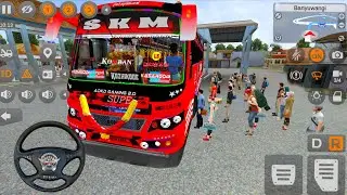 SKM Red Bus New Map Update Drive Realistic Bus Driving in Heavy Rain Tourist Bus Simulator Gameplay