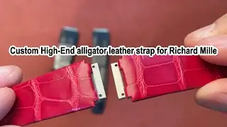 Custom alligator leather strap for Richard Mille