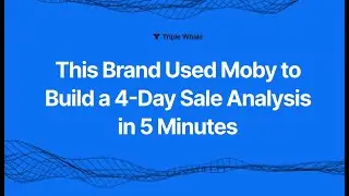 This Brand Used Moby to Build a 4-Day Sale Analysis in 5 Minutes