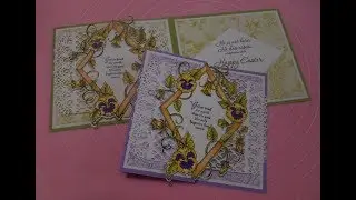Stampin' Up! meets Heartfelt Creations Z-fold Pansy Easter Card 2019
