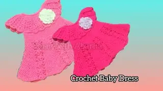 87 How to crochet easy and fast baby dress in Tamil #Yarn With Abarna Tamil#crochet dress
