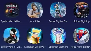 Marvel's Spider-Man: Miles Morales,Stickman Great War,Stickman Warriors,Spider Venom,Spider Fighting