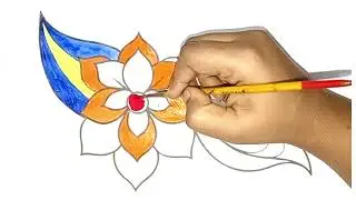 bright and beautiful flower painting। Step by step drawing flowers for beginners