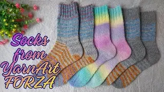 Шкарпетки із пряжі YarnArt Forza / Мій відгук на цю пряжу / Socks from YarnArt Forza / Шапка