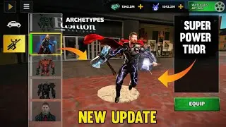 Super Power Thor New Update In Rope Hero Vice Town | Rope Hero Vice Town New Update | Rope Hero 3