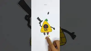 Gravity Falls Bill Cipher Eyes Changing Paper Game & Easy Crafts #youtubeshorts #easy #billcipher