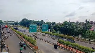 ASMR Pagi (31/Jan) POV JPO Pasar Minggu : Suasana Jalan, Bus Transjakarta, Suara Krl Commuter Line