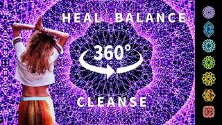 HEAL, BALANCE & CLEANSE YOUR CHAKRA SYSTEM 🔴🟠🟡🟢🔵🟣⚪️ IMMERSIVE GUIDED MEDITATION 🙏 4K [VR/360&deg;]