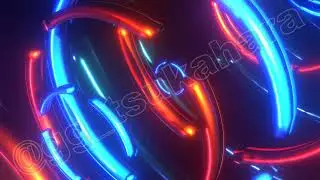 [VJ material] Red and blue light emitting ring Cool cyberspace [LOOP]