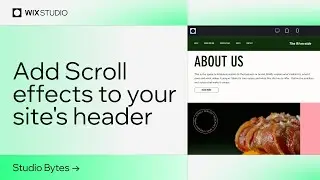 Add Scroll effects to your site's header | Wix Studio