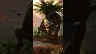 🦖 Majestic Dinosaur King | Prehistoric Jungle 🌿 #ai #shorts