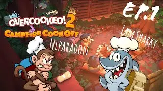 OVERCOOKED 2 CAMPFIRE ⛺️ COOK OFF DLC MAP 🗺 WITH @NLPARADON ( HILARIOUS 🤣 )