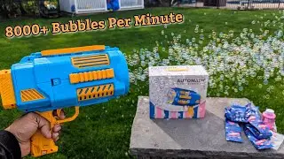 Automatic Bubble Machine Gun with Lights ! Built-in Bubble Solution #honestreview #unboxing #review