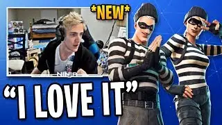 Ninja Reacts to NEW Jailbird Fortnite Skins, Pickaxe & Glider! | Fortnite Best Moments #64