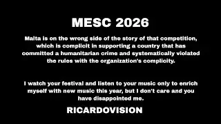 🇲🇹 MESC 2026 -My TOP18 #mesc2026 #mesc #top18 #malta #freepalestine 🇵🇸 ! 