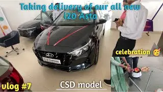 Taking delivery of all new i20 asta 🚗🔥 || new model 2023 || Hyundai i20 asta || vlog 7