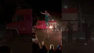 Fire juggling at Ganshoren || Christmas market || December 2025
