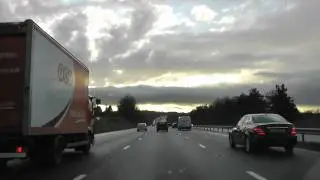 Driving On The M5 From J26 (Wellington) To J27 (Tiverton), England 23rd December 2011