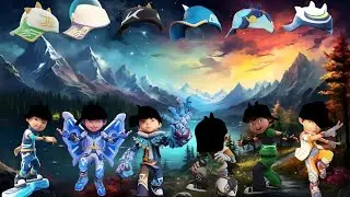 🎮 Matching Game: 6 Topi Elemen Boboiboy! Solar, Blaze, Typhoon, Frosfire, Pickaxe!