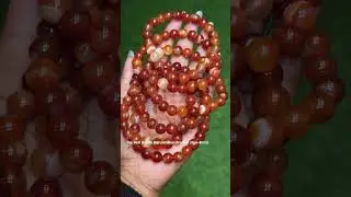 Top Best Quality Red carnelian Bracelet (Size-8mm) For-Boosts Confidence and Personal Power.