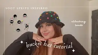 Crochet Soot Sprite Inspired Bucket Hat Tutorial | how to attach beads